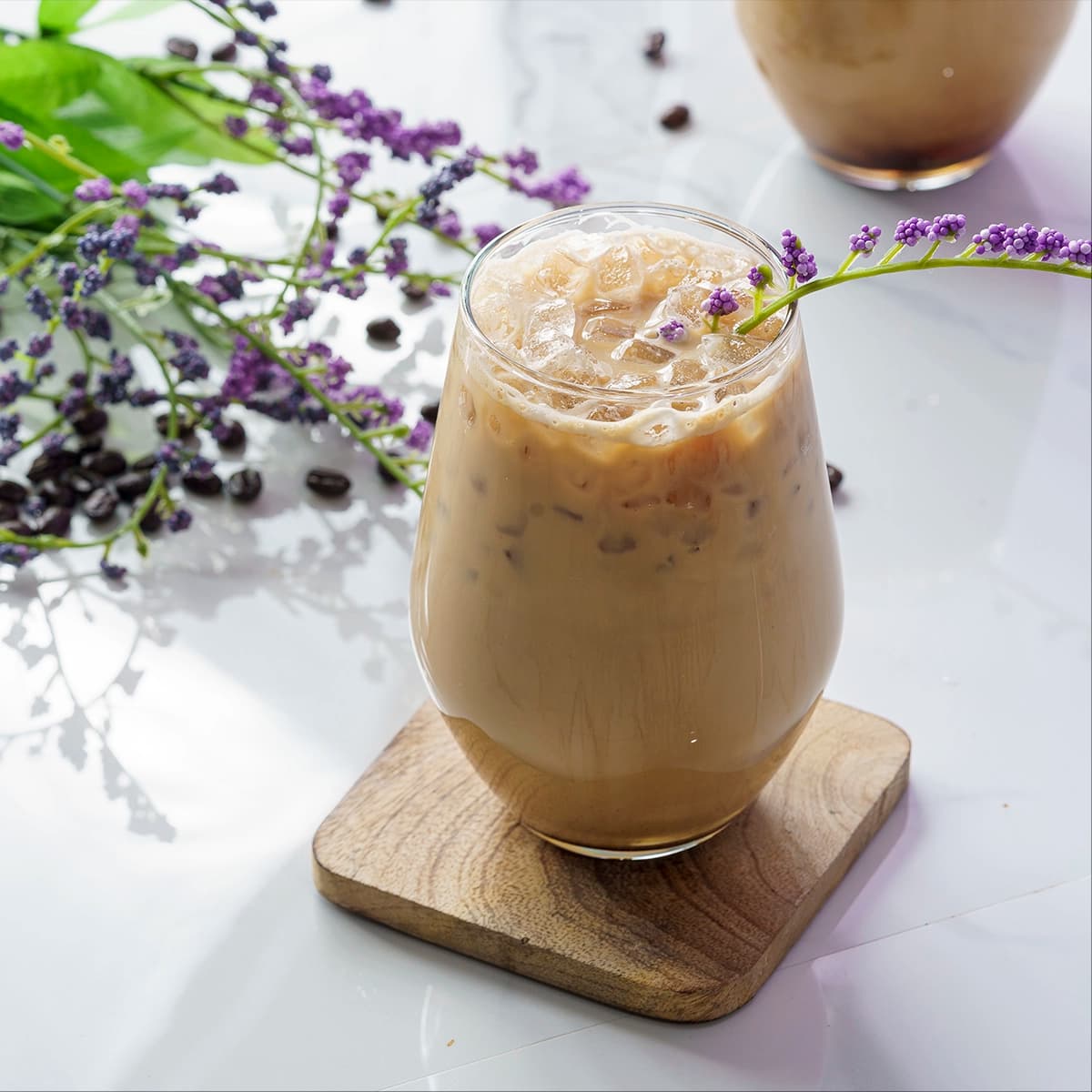 Iced Honey Lavender Oat Milk Latte