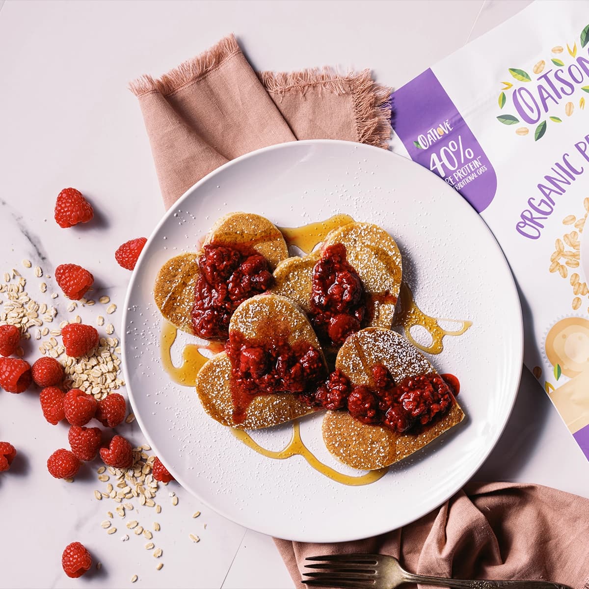 Valentine's Oat Pancakes